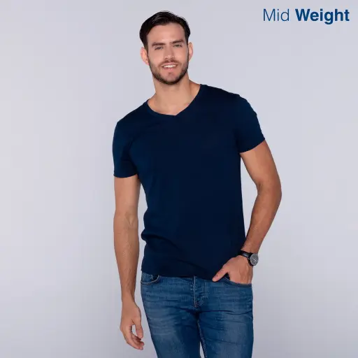 Men’s V-Neck Short Sleeve T-Shirt · 100% Cotton